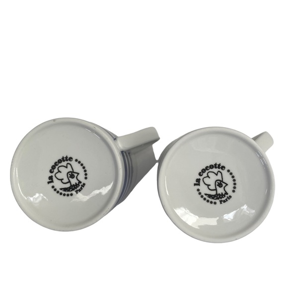FRENCH LA COCOTTE PARIS MUG LA SEINE BONE CHINA COFFEE MUGS Set of Two - Picture 6 of 6